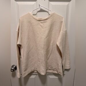 Elegant Cream Women's Crew Neck Sweater